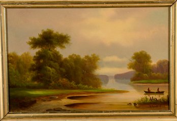 19th C. Hudson River School Oil, Landscape (CTF20)