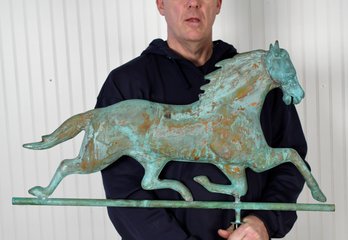 Vintage Copper Running Horse Weathervane (CTF20)