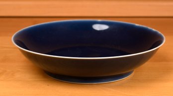 Chinese Porcelain Dark Blue Glazed Plate (CTF10)