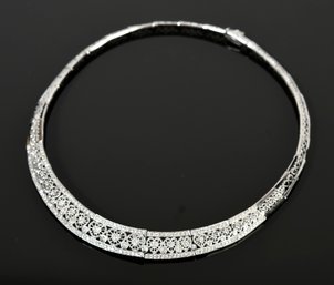 14K Gold Diamond Heart Collar Style Necklace (CTF10)