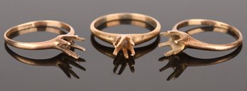 Three 10k Gold Ring Mountings (CTF10)