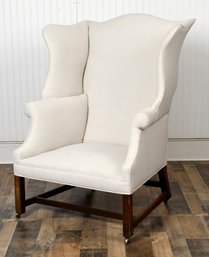 18th C. Boston Chippendale Wing Chair (CTF30)