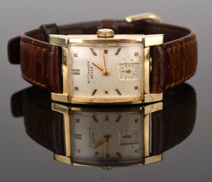 Vintage Men's 14k Gold Wittnauer Revue Wrist Watch (CTF10)
