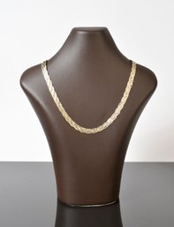 14k Gold Braided Necklace (CTF10)