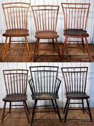 Antique Windsor Chairs, 6pcs. (CTF30)