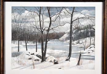 J. Theo Child Gouache, Winter Landscape (CTF10)