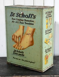 Antique Dr. Scholls Tin Hanging Advertising Shelves (CTF10)