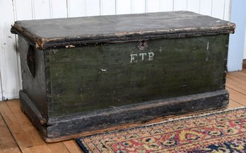 19th C. Grain Painted Sailors Chest (CTF20)