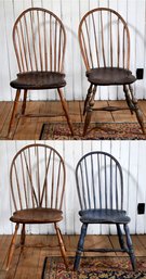 Four Antique Bow Back Windsor Chairs (CTF20)