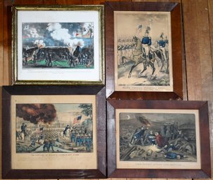 Four Antique Currier Lithographs (CTF10)