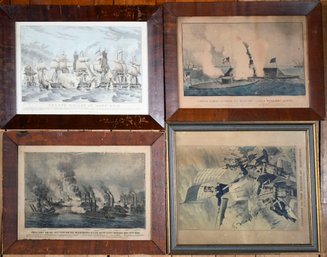 Four Antique Currier Lithographs (CTF10)