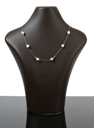 14k Gold And Pearl Necklace (CTF10)