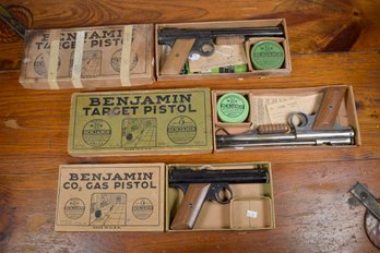 Three Benjamin Franklin Air Pistols (CTF10)