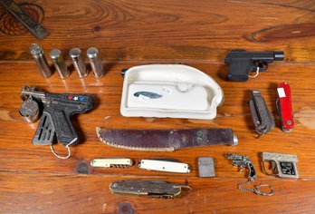Vintage Jack Knives, Match Safes, And More, 16 Pcs (CTF10)