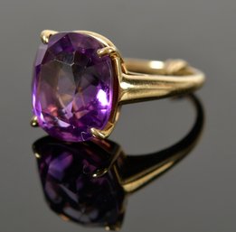 14k Gold And Amethyst Cocktail Ring (CTF10)