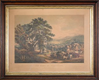 Large Folio Curirer & Ives, The Home Of Evangeline (CTF20)