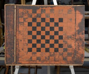 Antique Painted Wooden Game Board (CTF100