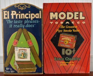 Two Vintage Tobacco Advertising Signs (CTF10)