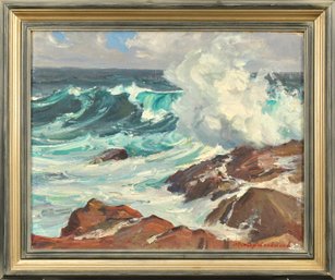 Stanley Woodward Oil On Board, Seascape (CTF10)