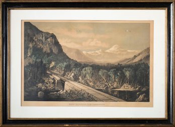 Antique Lithograph, Mount Washington From Frankenstein (CTF10)