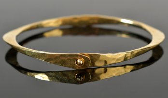 14k Gold Hammered Custom Bracelet (CTF10)
