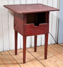 Antique Red Painted Country Stand (CTF10)