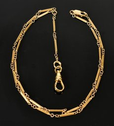14k Gold Antique Victorian Watch Chain (CTF10)