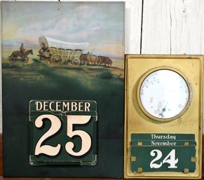 Vintage Lithograph Tin Calendar, Springfield Fire & Marine Insurance Co., & Other (CTF10)