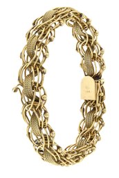14k Yellow Gold Woven Bracelet (CTF10)