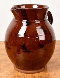 Early 19Th C. New England Redware Pouring Pitcher (CTF10)