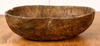 E. 19th C. Carved Maple Oval Bowl (CTF10)