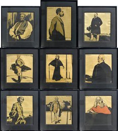 Nine William Nicholson Woodcuts, British Character Portraits (CTF20)
