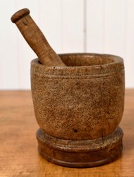 18th/19th C. Burl Wood Mortar And Pestle (CTF10)