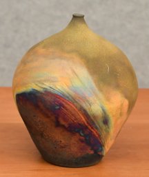 Sarah Russell, Vermont, Raku Pottery Vase (CTF10)