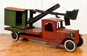 Structo Vintage Toy Metal Backhoe Truck (CTF10)