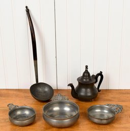 18th And 19th C. Pewter, 5pcs (CTF10)