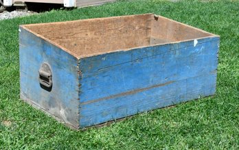 19th C. Blue Painted Storage Box (CTF10)