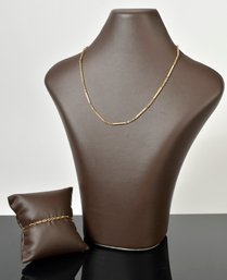 14k Gold Bracelet And Necklace (CTF10)