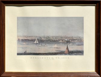 Vintage Print , Burlington VT, 1858 (CTF10)