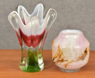 Two Art Glass Vases (CTF10)