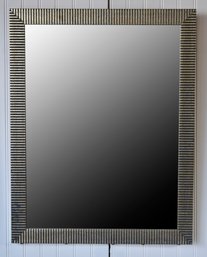Modern Silvered And Black Painted Mirror (CTF20)