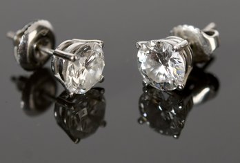 1.8 Ctw Diamond Stud Earrings W/ Screwback Posts (CTF10)