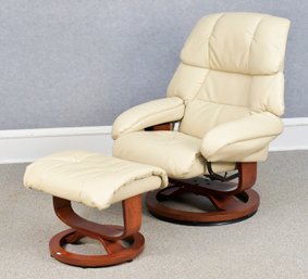 SEI Stressless Style Lounge Chair And Ottoman (CTF30)