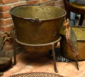 Two Antique Large Brass Pails (CTF10)
