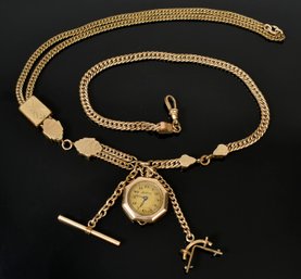 Victorian Helbros Watch & Chain (CTF10)