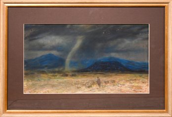 Louis D Norton Pastel, Desert Landscape (CTF10)