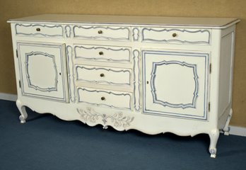 Vintage White Painted Louis XV Style Buffet (CTF50)