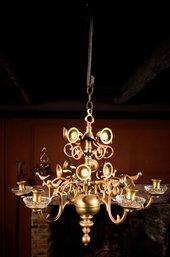 Antique Dutch Brass Chandelier (CTF10)