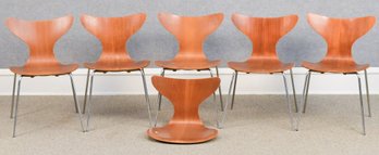 Five Arne Jacobsen For Fritz Hansen Side Chairs (CTF20)