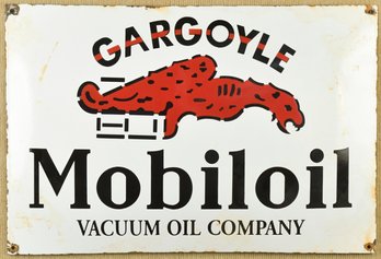 Vintage Enameled Sign, Mobil Oil Gargoyle (CTF20)